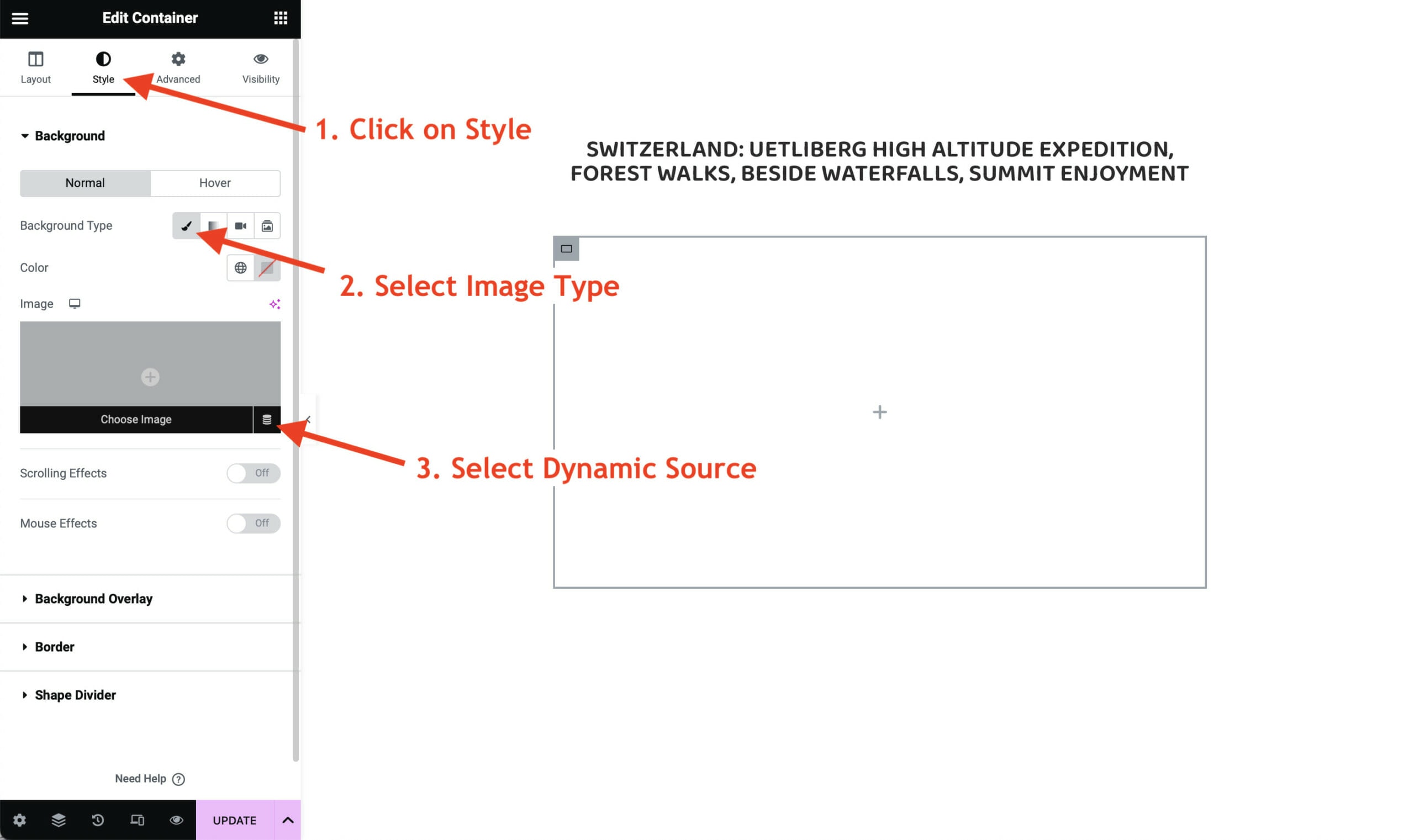 background image container
