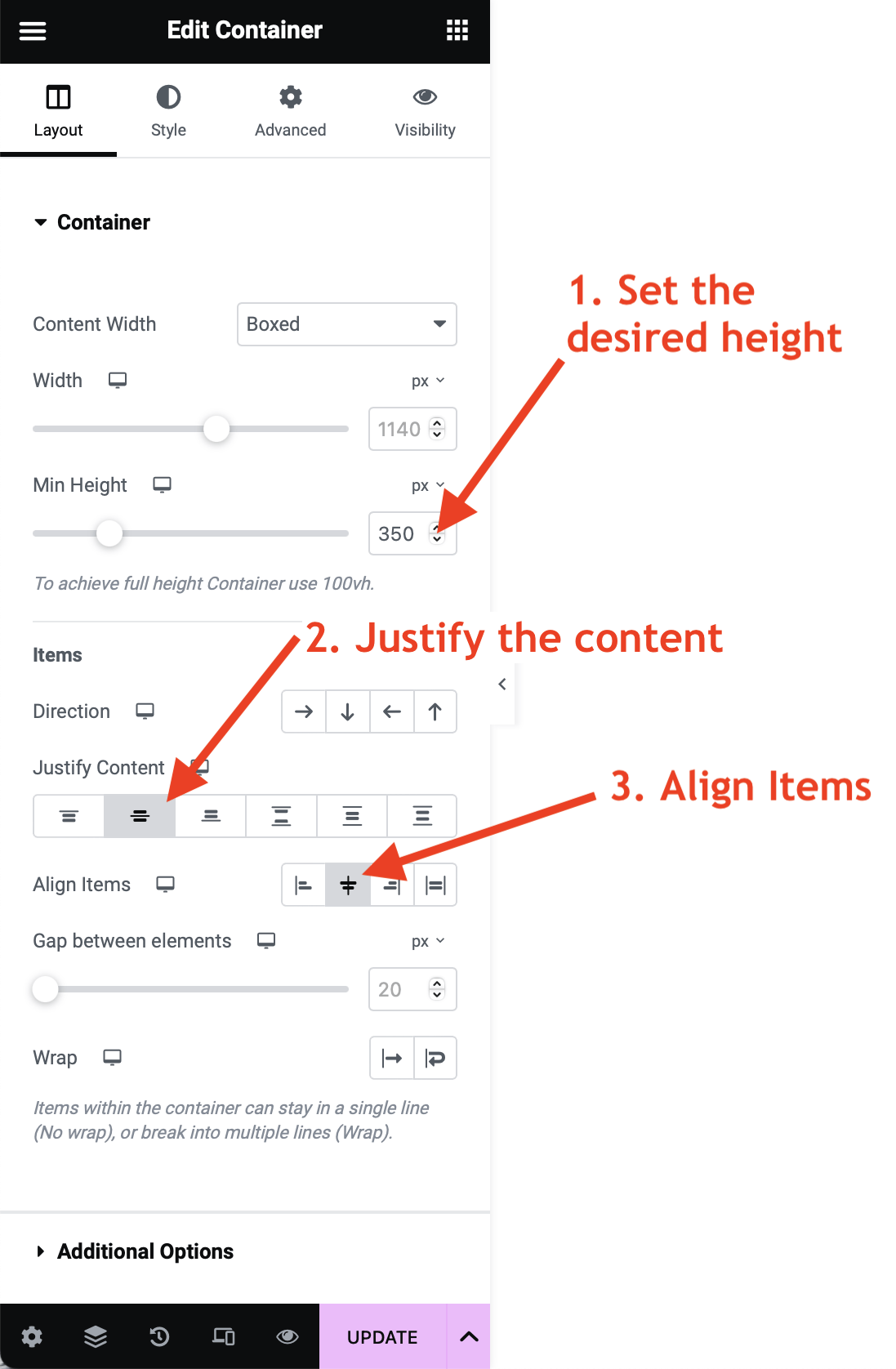 container configuration